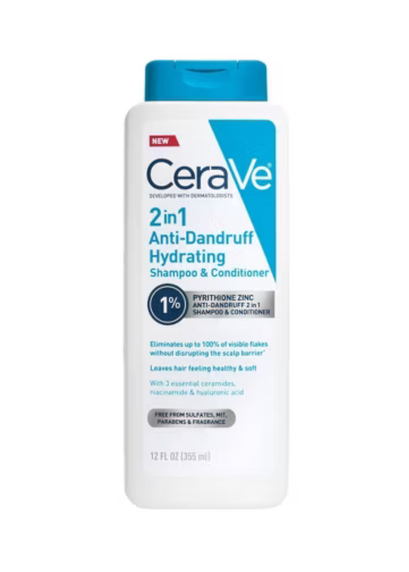 PRE ORDEN CeraVe Anti-Dandruff 2-in-1 Shampoo & Conditioner 355 ml