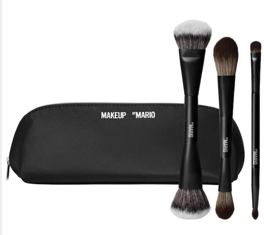 PRE ORDEN Makeup By Mario Mario's Face and Eye Trio Cosmetic Brush Set