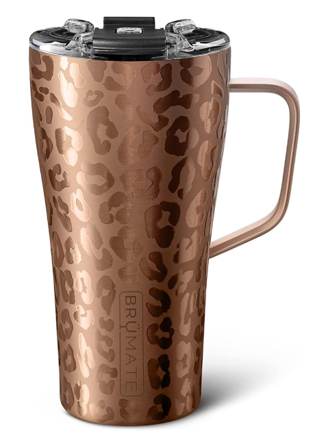BrüMate Toddy Coffee Mug Gold Leopard 22 oz