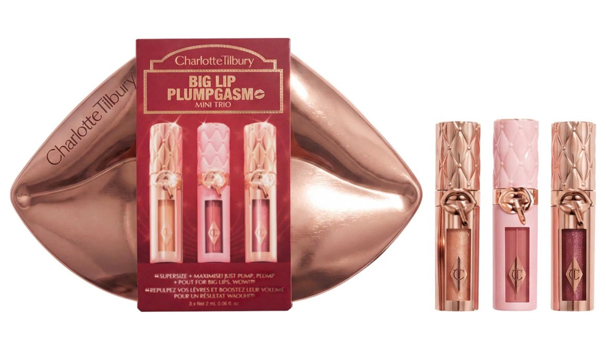 PRE ORDEN Sephora Sale Charlotte Tilbury Mini Big Lip Plumpgasm Plumping Lip Gloss Trio Makeup Gift Set