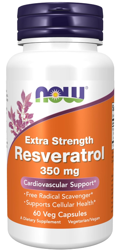 PRE ORDEN Now Foods Resveratrol Extra Strength 350mg Natural Trans Resveratrol de 700 mg Extracto de Knotweed Japonés 60 Cápsulas
