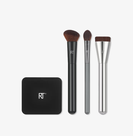 Real Techniques Chrome Era It's Giving Base Makeup Brush Set