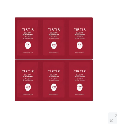 TirTir Mask Fit Red Cushion 6 Shade Trial Kit 1g*6 pzas
