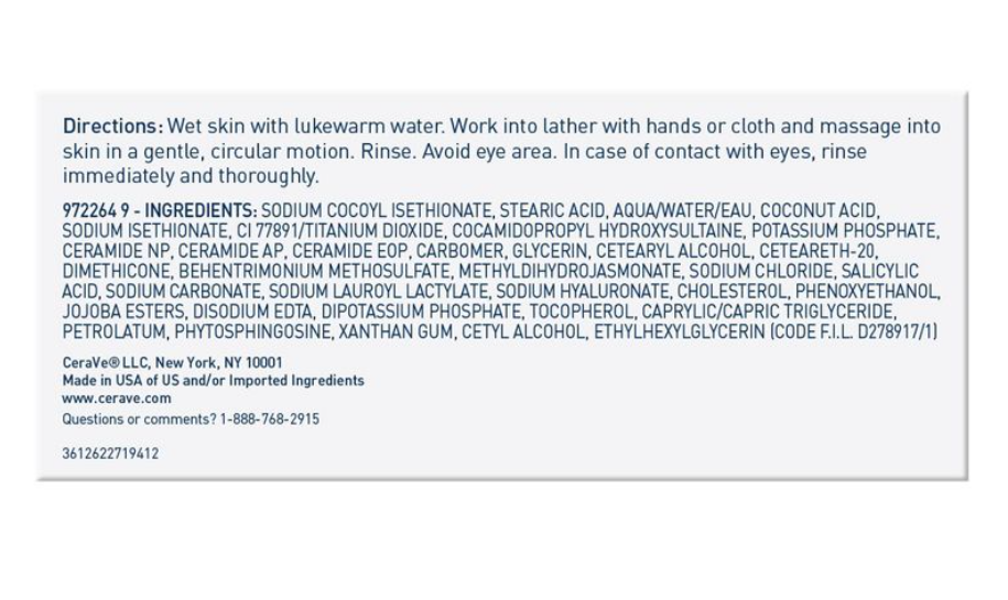 CeraVe SA Cleanser Bar for Rough & Bumpy Skin 128 gr