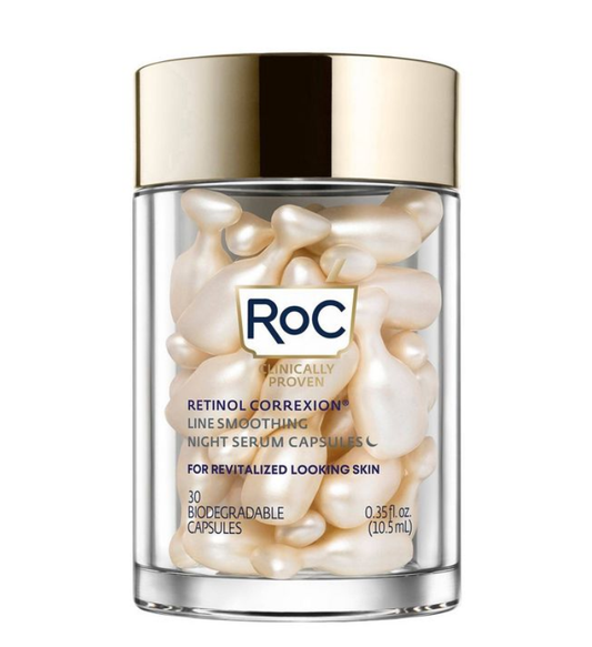PRE ORDEN RoC Retinol Capsules Anti-Aging Night Retinol Face Serum Treatment 30 caps
