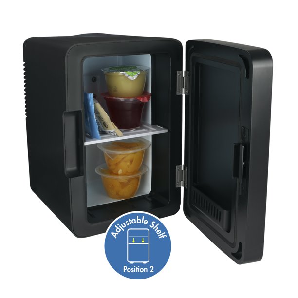 Personal Chiller LED Lighted Mini Fridge with Mirror Door 1 pza