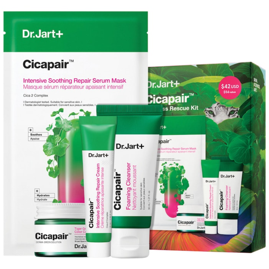 PRE ORDEN Dr. Jart+ Cicapair™ Redness Rescue Kit for Sensitive Skin 3 pzas
