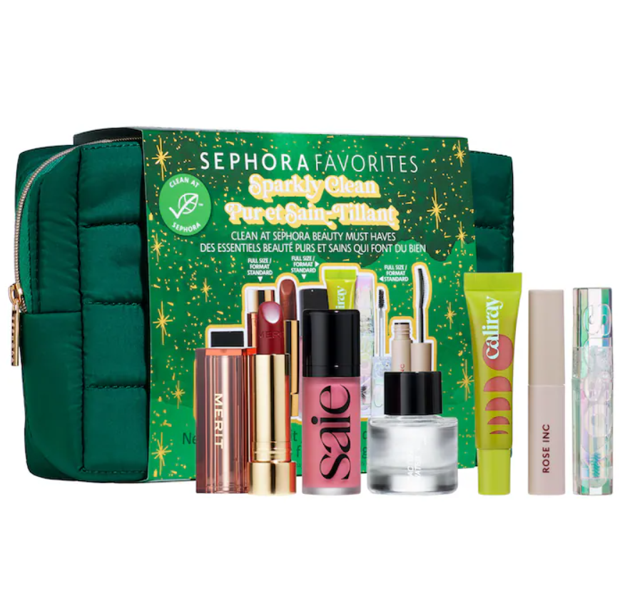 PRE ORDEN Sephora Favorites Holiday Sparkly Clean Beauty Kit 6 pzas