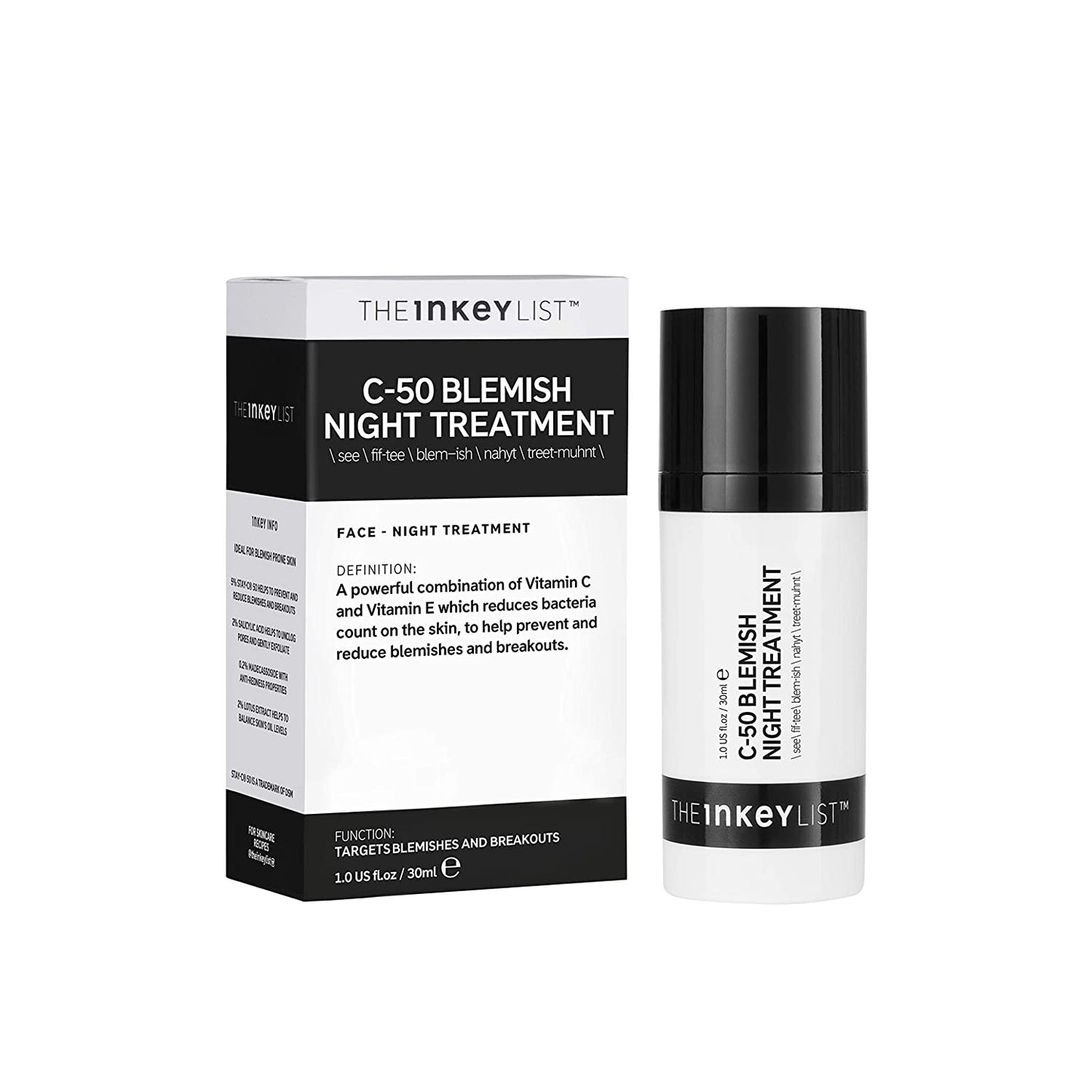 The Inkey List C-50 Blemish Night Treatment 30 ml