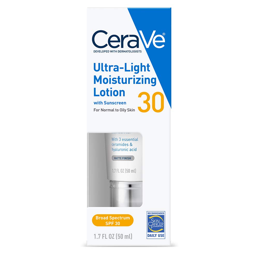 CeraVe  Ultra-Light Face Moisturizer with Sunscreen SPF 30  50 ml