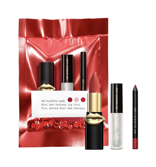 Pat McGrath Labs Mini Red Fantasy Lip Set Trio 3 pzas